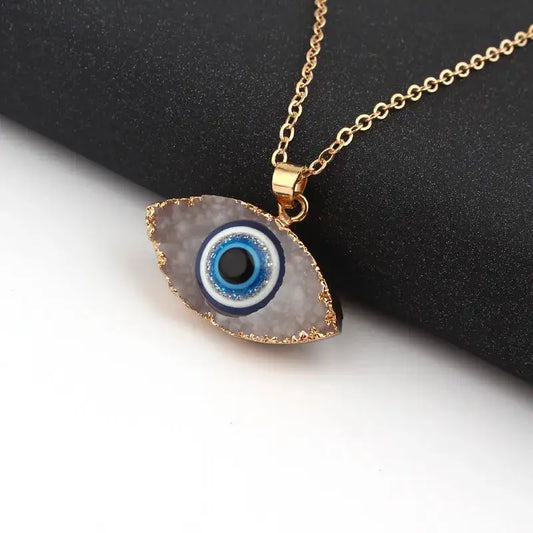 Vintage Turkish Evil Eye Pendant Necklace