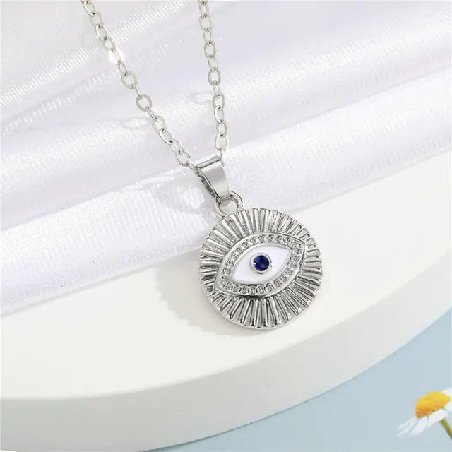 Crystal Evil Eye Necklace