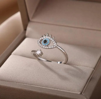 Blue Evil Eye Rings