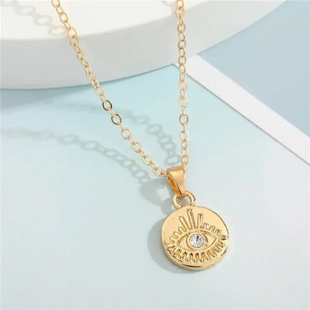 Crystal Evil Eye Necklace