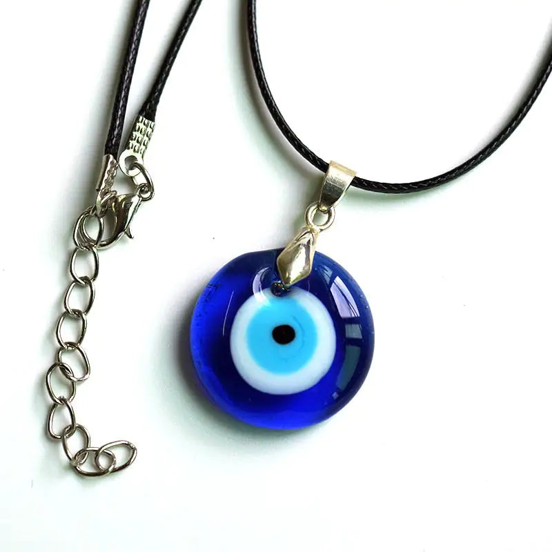 Evil Eye Pendant Necklace - Turkish Glass