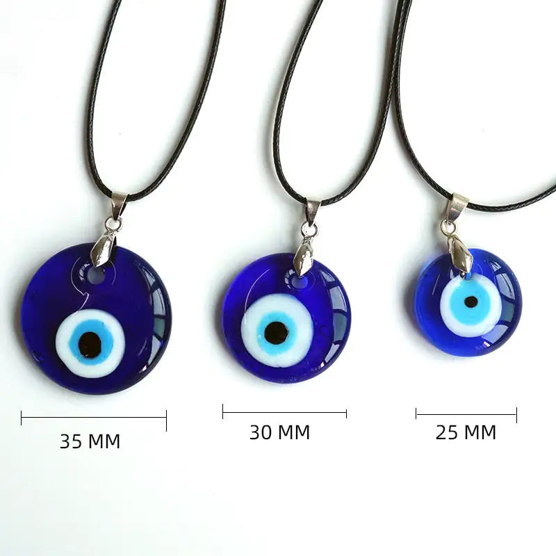 Evil Eye Pendant Necklace - Turkish Glass