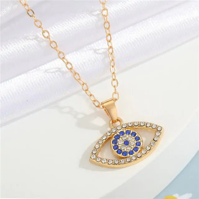 Crystal Evil Eye Necklace