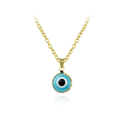 Evil Eye Pendant Necklace - Turkish Glass