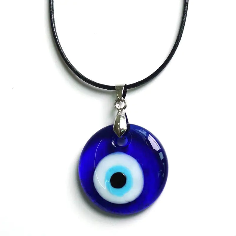 Evil Eye Pendant Necklace - Turkish Glass