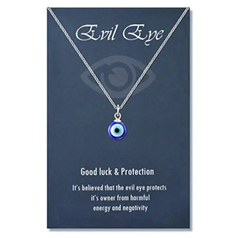 Evil Eye Pendant Necklace - Turkish Glass