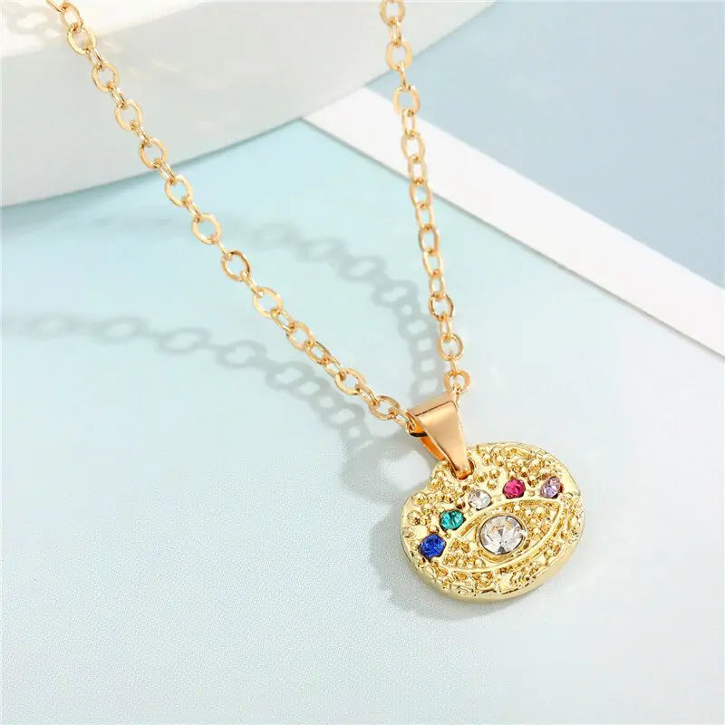 Crystal Evil Eye Necklace