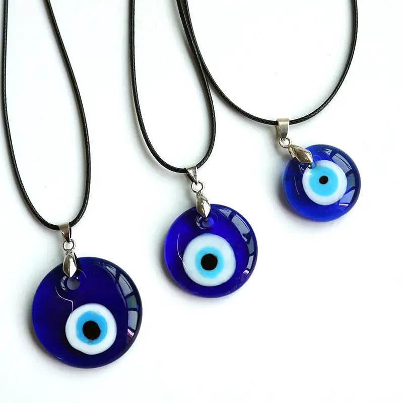 Evil Eye Pendant Necklace - Turkish Glass