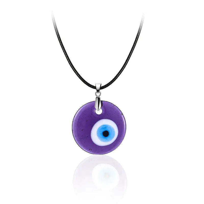 Evil Eye Pendant Necklace - Turkish Glass