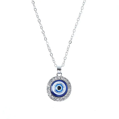 Evil Eye Pendant Necklace - Turkish Glass