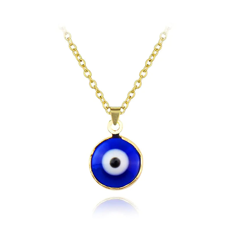 Evil Eye Pendant Necklace - Turkish Glass