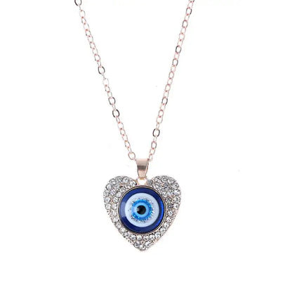 Evil Eye Pendant Necklace - Turkish Glass